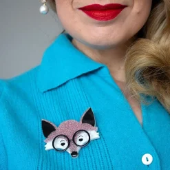 Erstwilder Oscar Wildenfox Brooch^ Brooches