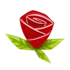 Erstwilder Painted Rose Brooch^ Brooches