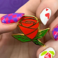 Erstwilder Painted Rose Enamel Pin^ Enamel Pins