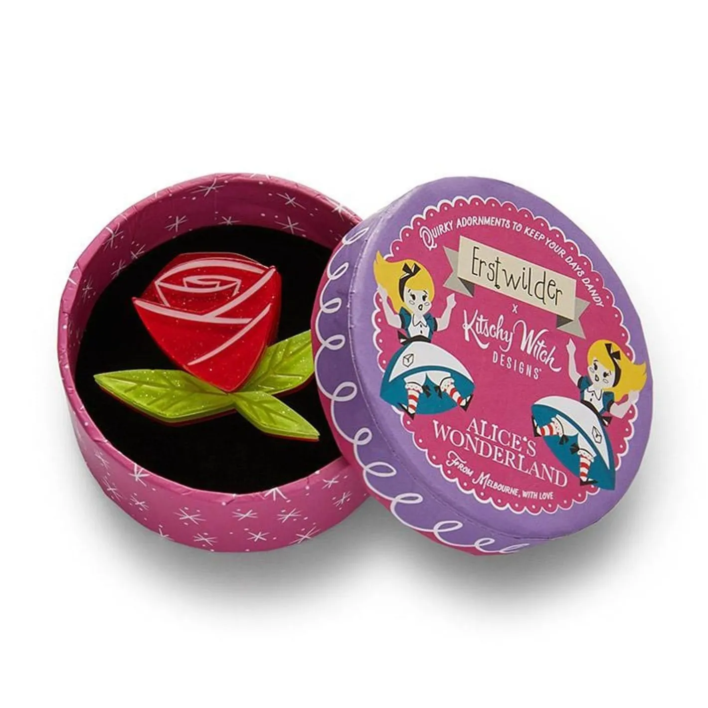 Erstwilder Painted Rose Mini Brooch^ Brooches