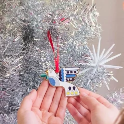 Erstwilder Peace & Love Enamel Tree Ornament^ Tree Ornaments