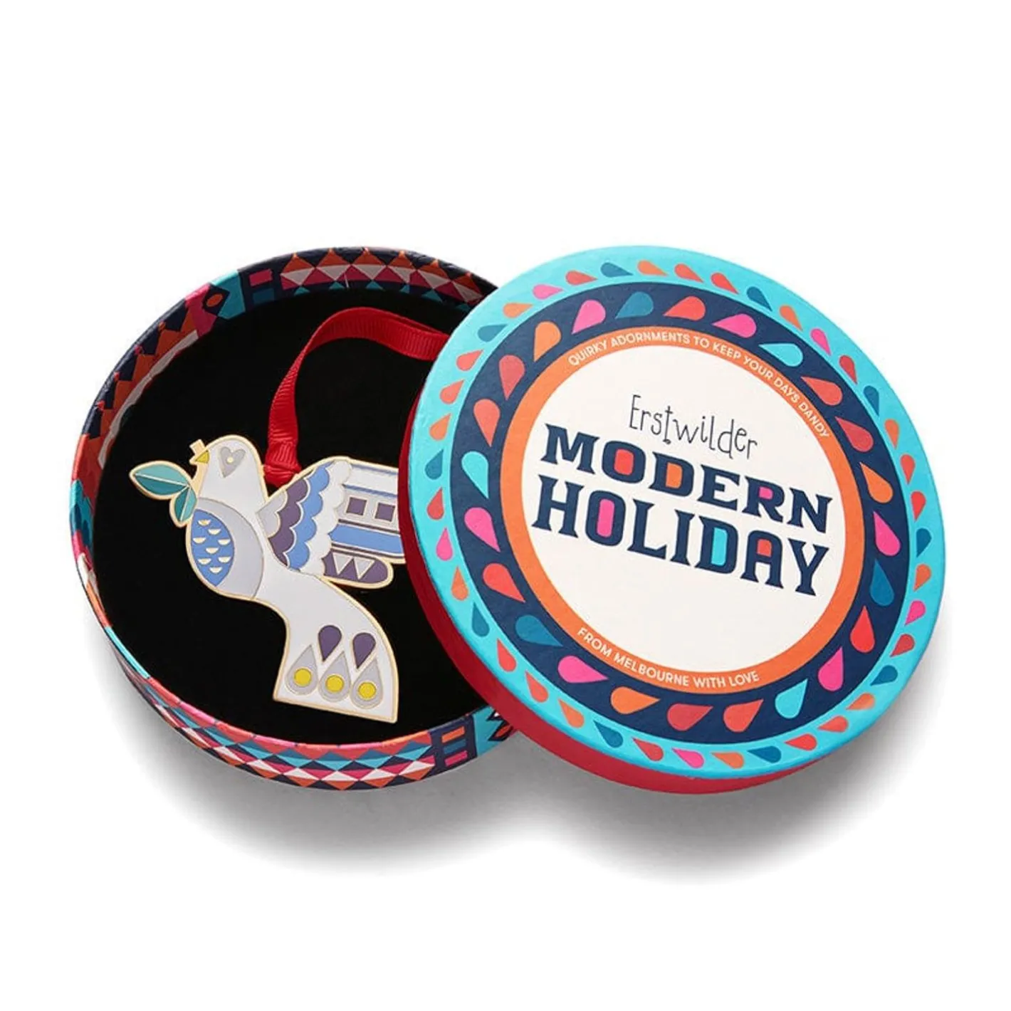 Erstwilder Peace & Love Enamel Tree Ornament^ Tree Ornaments