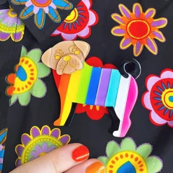 Erstwilder Pebbles The Progressive Pug Brooch^ Brooches