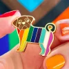 Erstwilder Pebbles The Progressive Pug Enamel Pin^ Enamel Pins