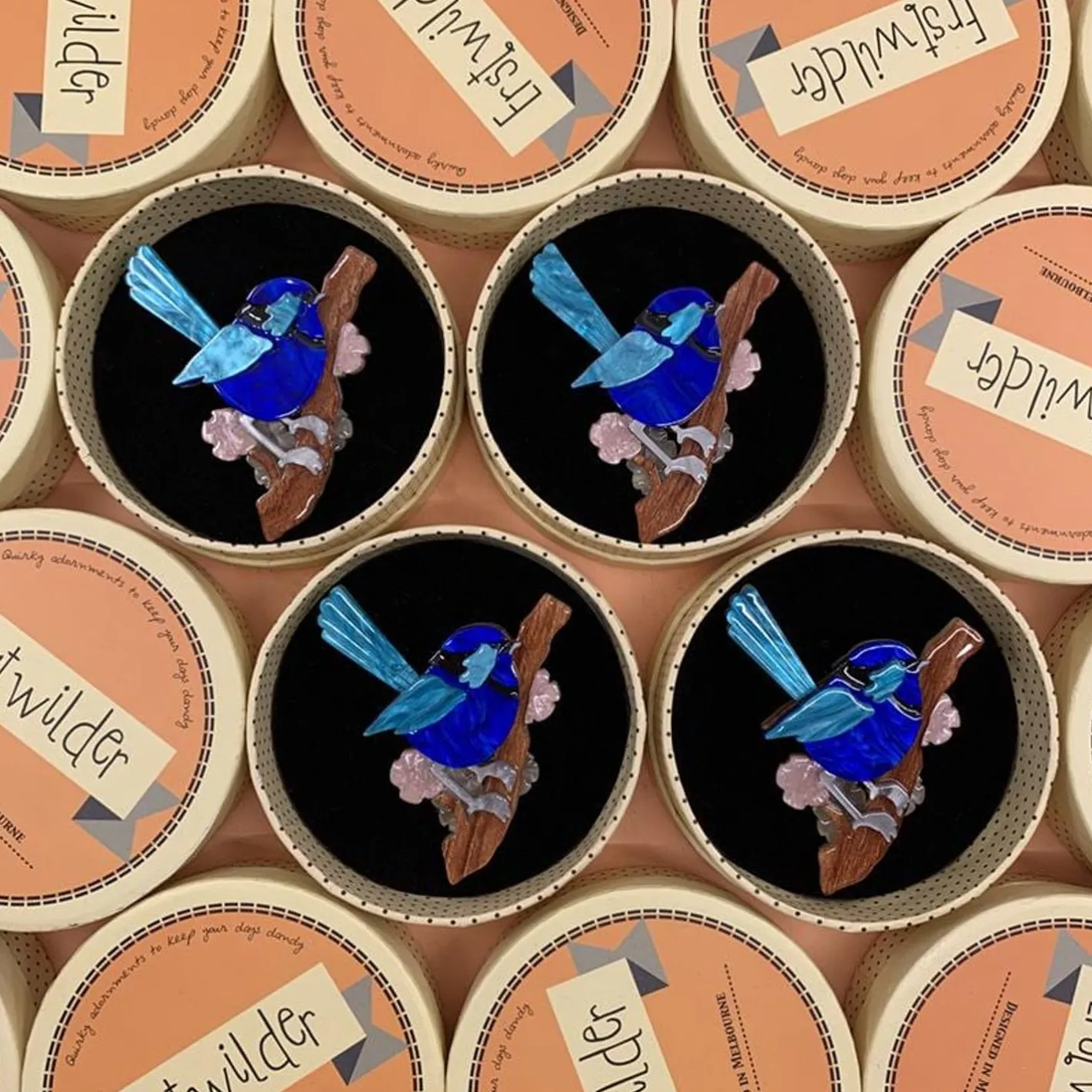Erstwilder Phoebe The Fairy Wren Brooch^ Brooches