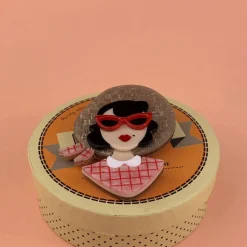 Erstwilder Picnic Portrait Brooch^ Brooches