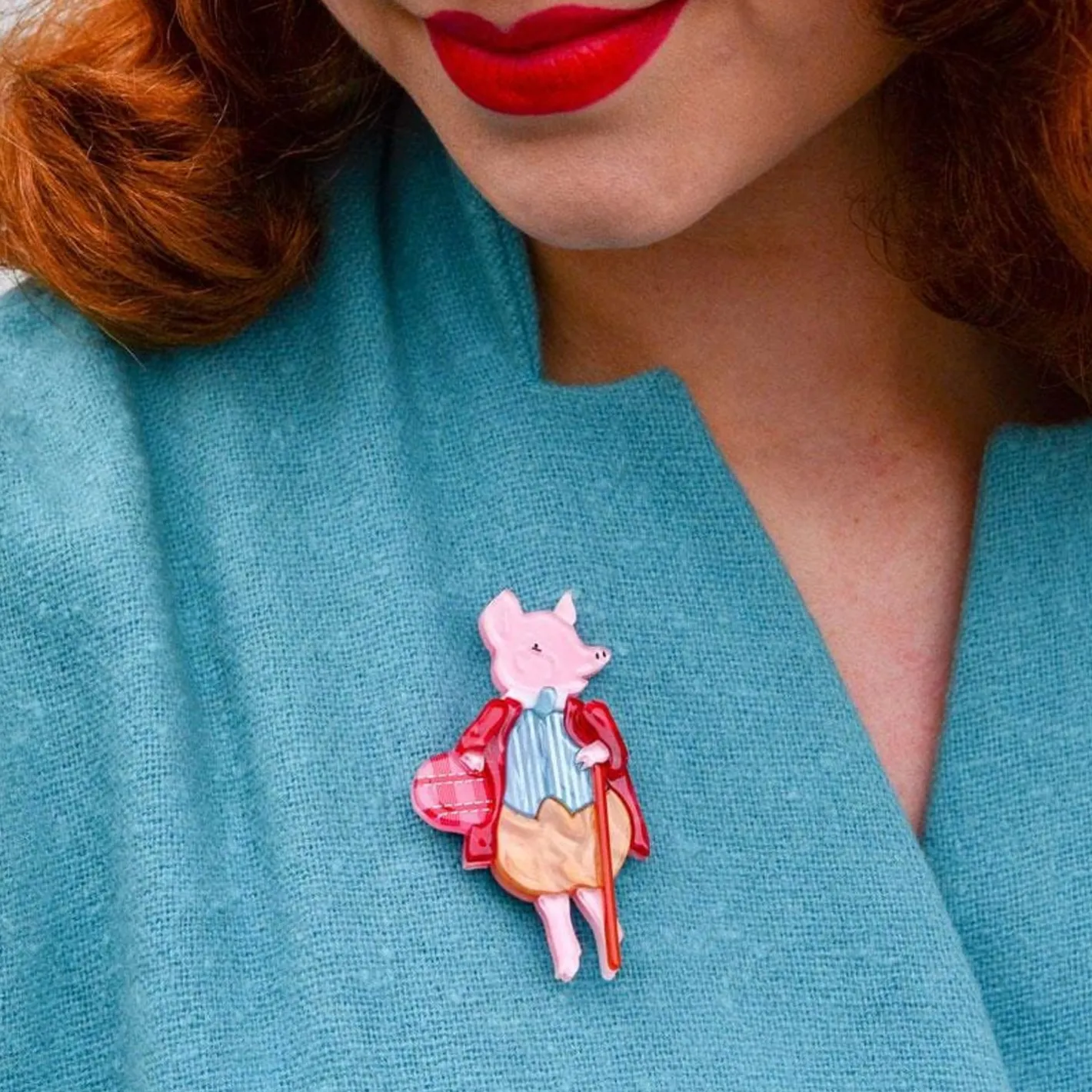 Erstwilder Pigling Bland Brooch^ Brooches
