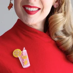 Erstwilder Pink Lemonade Brooch^ Brooches