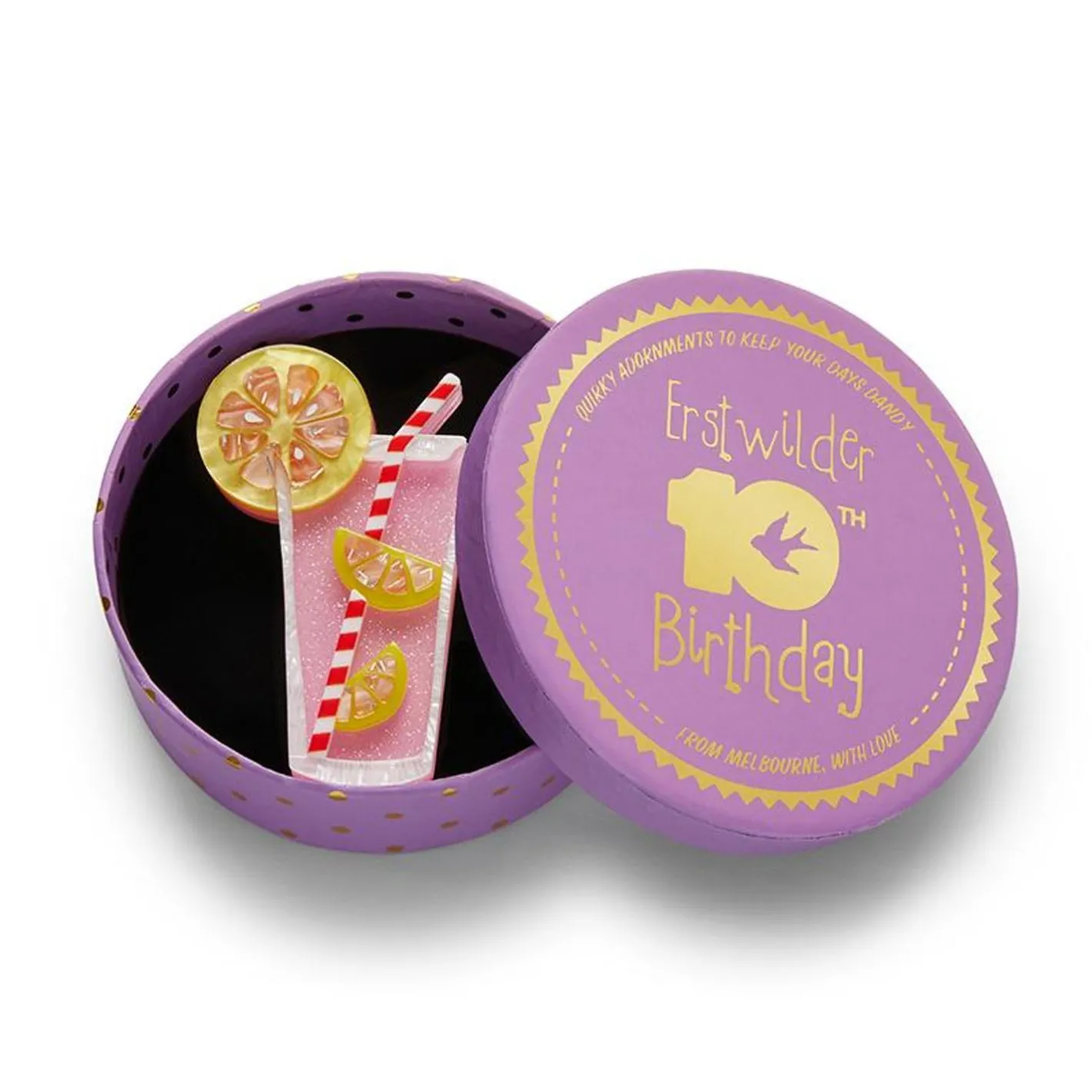 Erstwilder Pink Lemonade Brooch^ Brooches