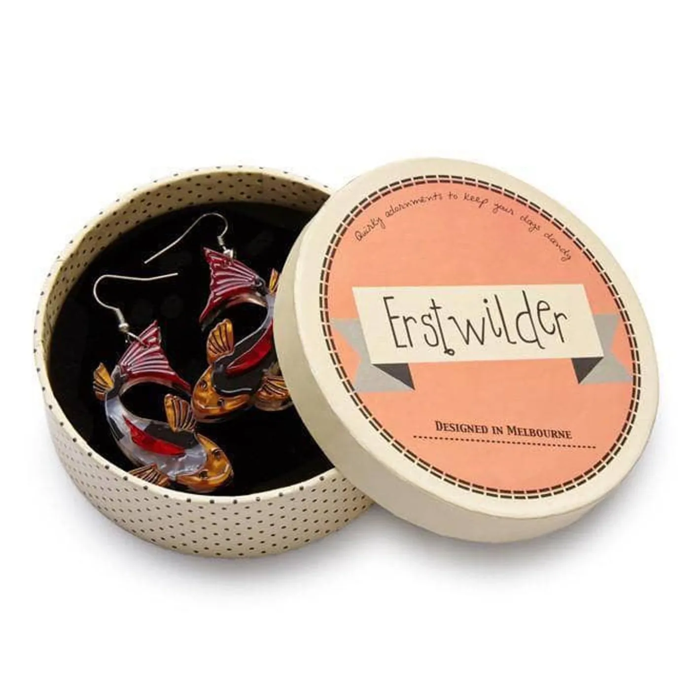 Erstwilder Playing Koi Earrings^ Earrings