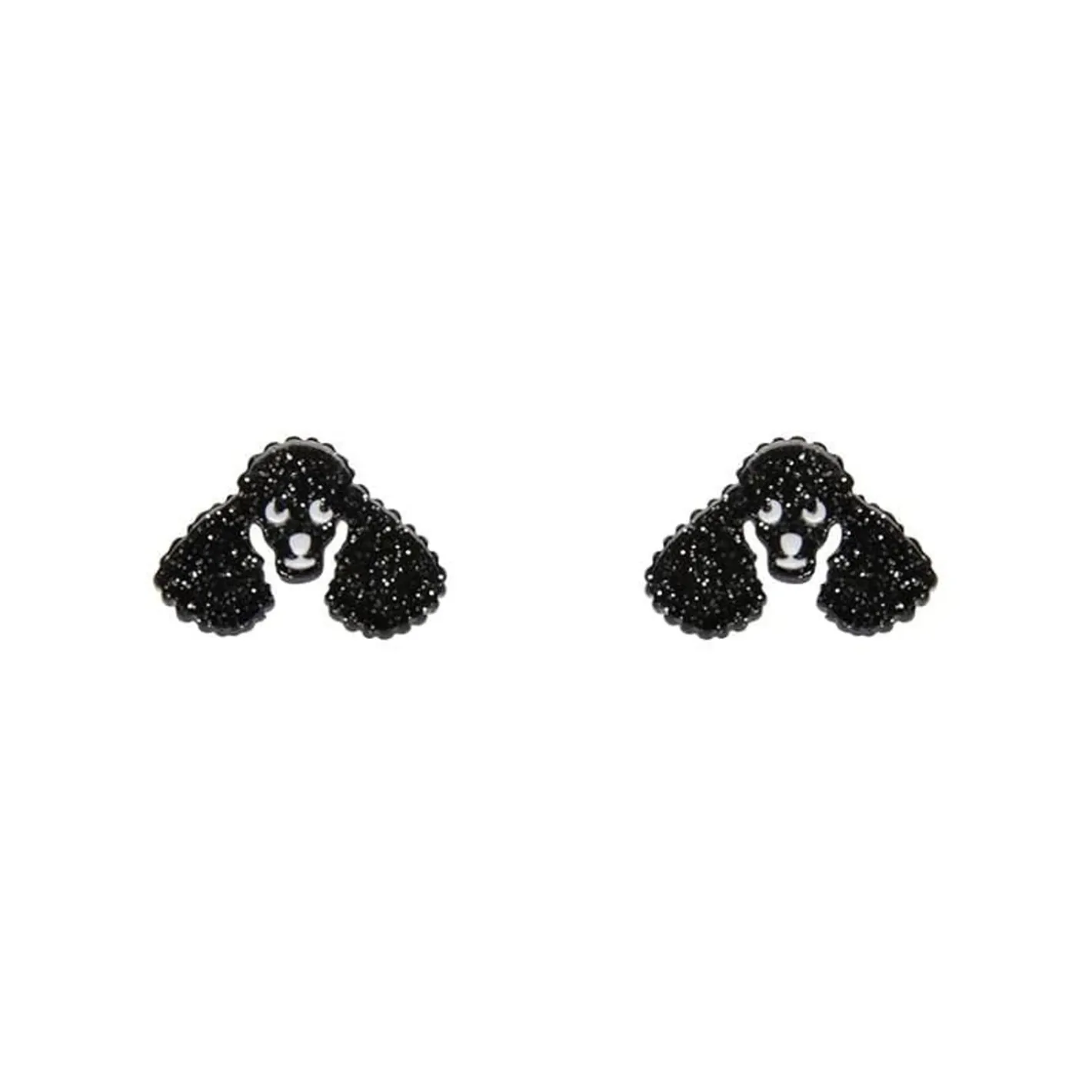 Erstwilder Poodle Glitter Stud Earrings - Black^ Essential Earrings