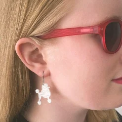 Erstwilder Poodle Ripple Hook Drop Earrings - White^ Essential Earrings