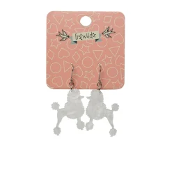 Erstwilder Poodle Ripple Hook Drop Earrings - White^ Essential Earrings