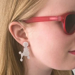 Erstwilder Poodle Ripple Post Drop Earrings - White^ Essential Earrings