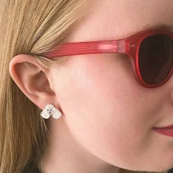 Erstwilder Poodle Ripple Stud Earrings - White^ Essential Earrings