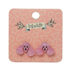 Erstwilder Poodle Ripple Stud Earrings - Pink^ Essential Earrings