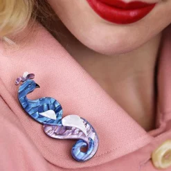 Erstwilder Precious Peafowl Bird Brooch^ Brooches