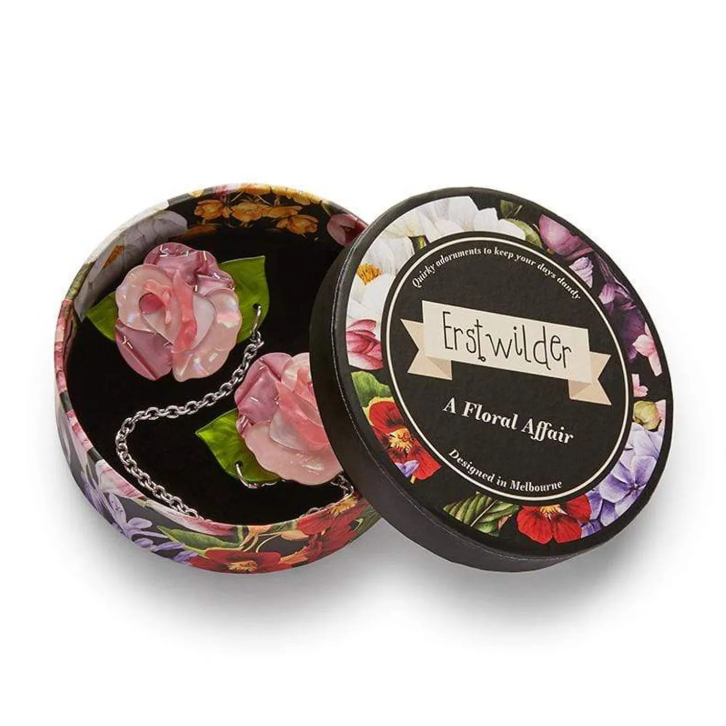 Erstwilder Prim Petals Cardigan Clips^ Brooches