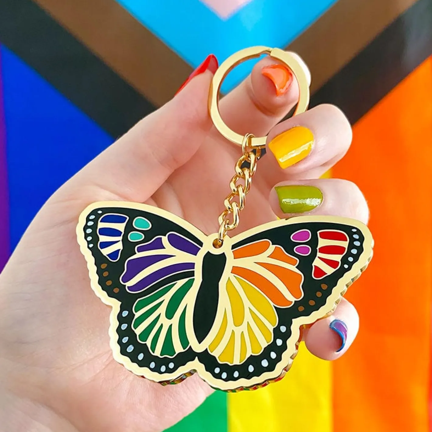 Erstwilder Prince Of Pride Butterfly Enamel Key Ring^ Enamel Key Rings