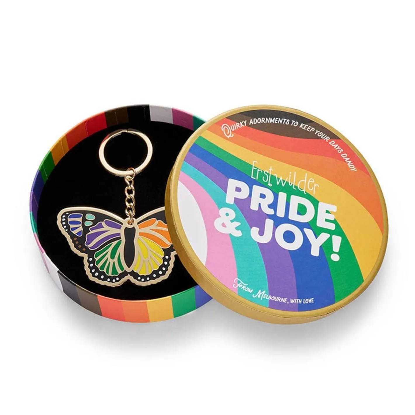 Erstwilder Prince Of Pride Butterfly Enamel Key Ring^ Enamel Key Rings
