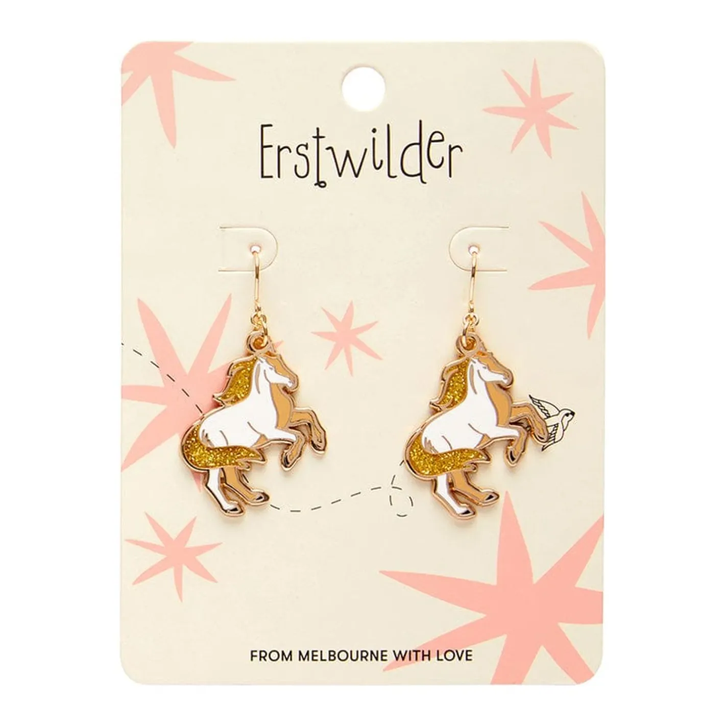 Erstwilder Princely Steed Enamel Drop Earrings^ Enamel Earrings