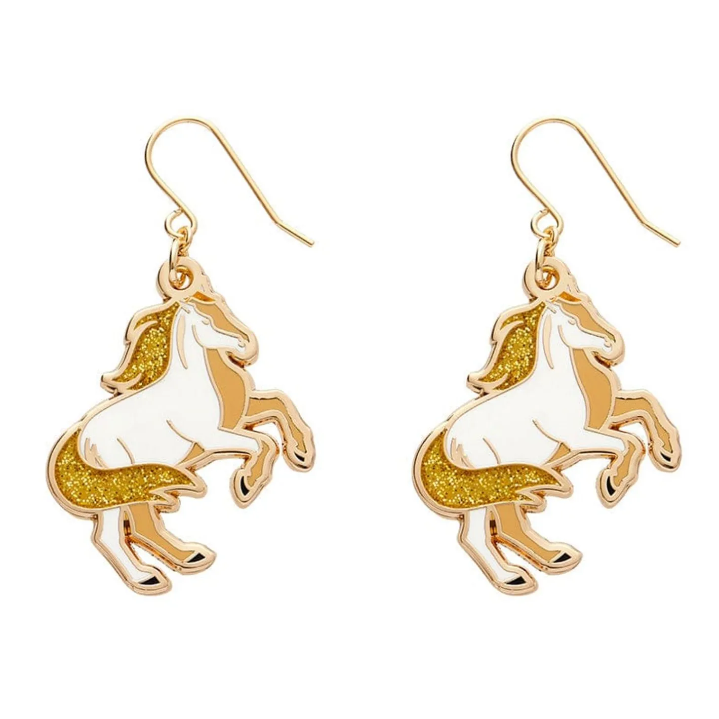 Erstwilder Princely Steed Enamel Drop Earrings^ Enamel Earrings