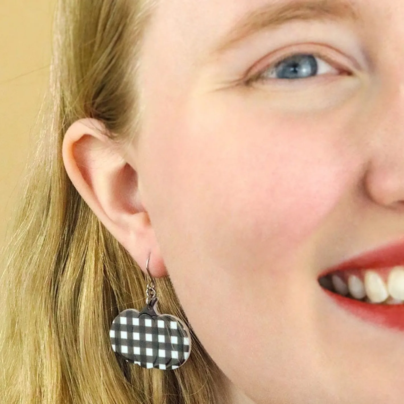 Erstwilder Pumpkin Gingham Drop Earrings - Black^ Essential Earrings