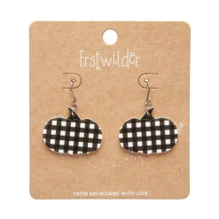 Erstwilder Pumpkin Gingham Drop Earrings - Black^ Essential Earrings