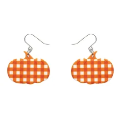 Erstwilder Pumpkin Gingham Drop Earrings - Orange^ Essential Earrings