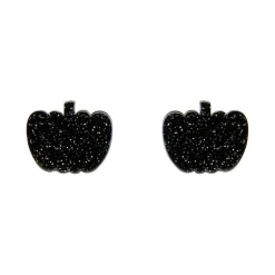 Erstwilder Pumpkin Glitter Resin Stud Earrings - Black^ Essential Earrings