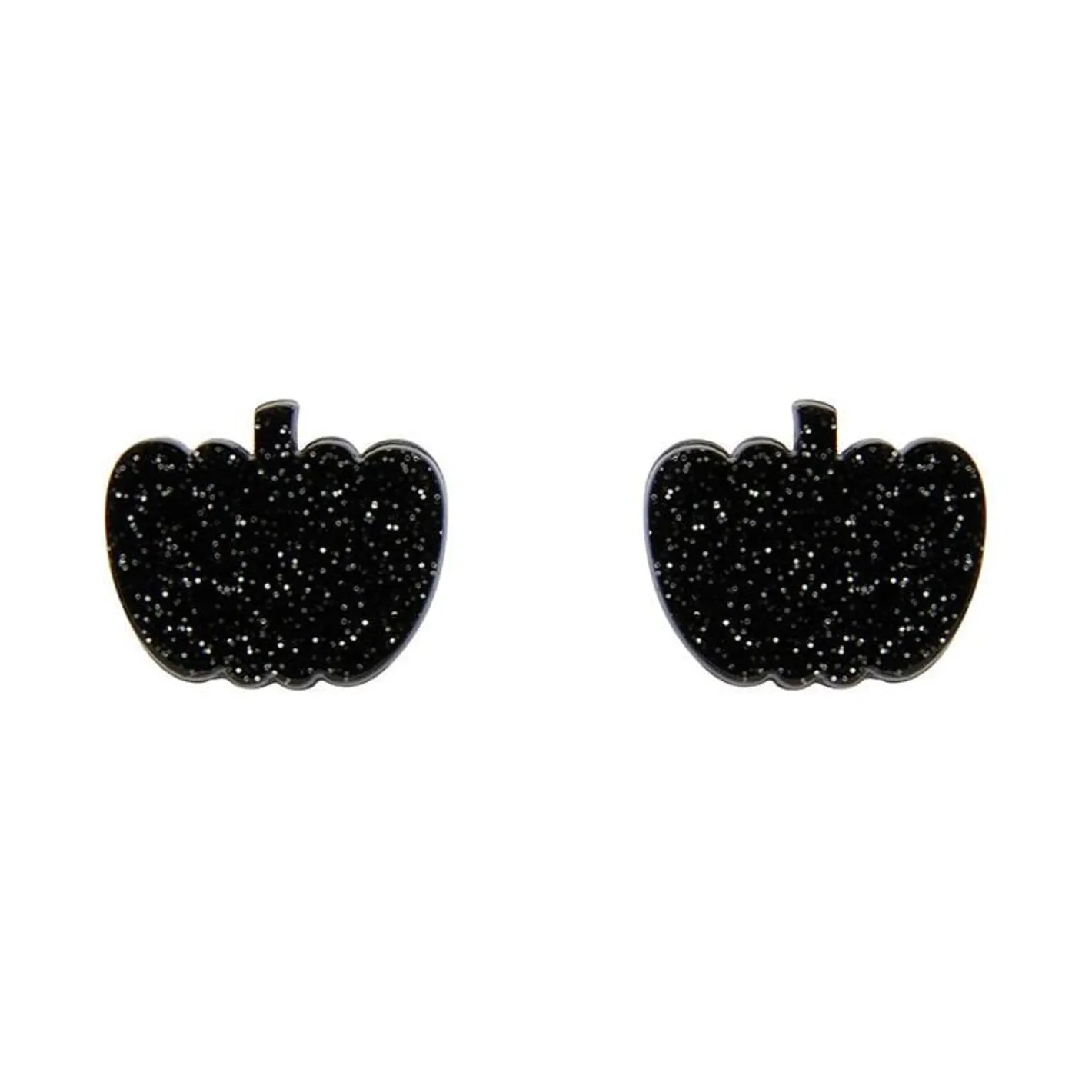 Erstwilder Pumpkin Glitter Resin Stud Earrings - Black^ Essential Earrings