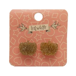 Erstwilder Pumpkin Glitter Resin Stud Earrings - Gold^ Essential Earrings