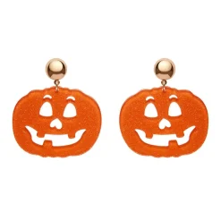 Erstwilder Pumpkin Glitter Statement Earrings - Orange^ Essential Earrings