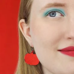 Erstwilder Pumpkin Magic Mirror Drop Earrings - Red^ Essential Earrings
