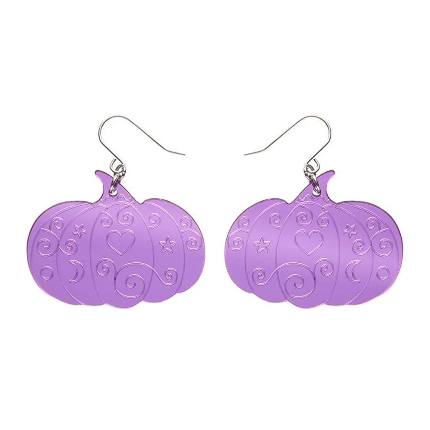 Erstwilder Pumpkin Magic Mirror Drop Earrings - Purple^ Essential Earrings