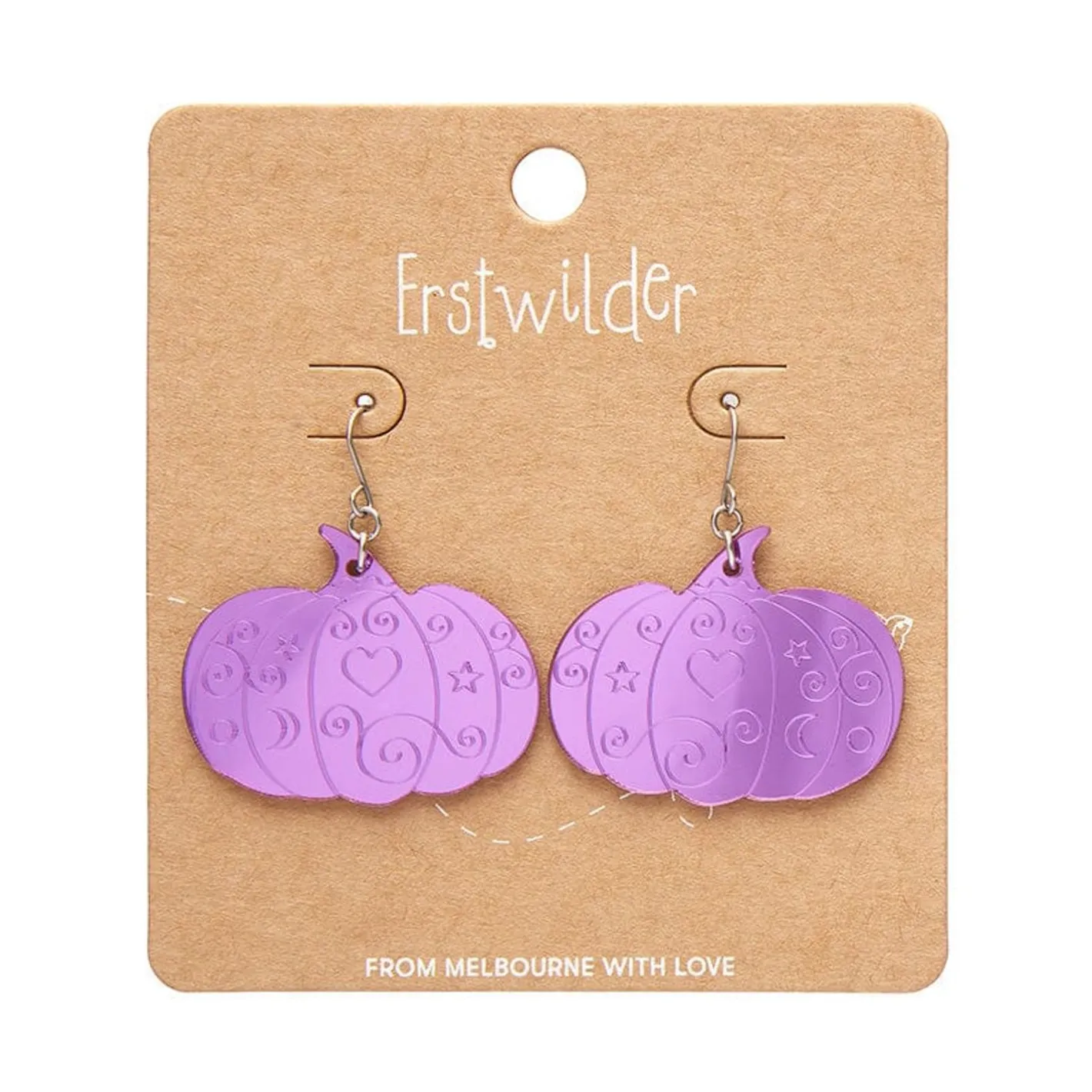 Erstwilder Pumpkin Magic Mirror Drop Earrings - Purple^ Essential Earrings