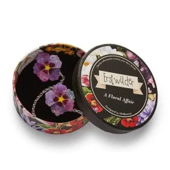 Erstwilder Purple Prose Cardigan Clips^ Brooches