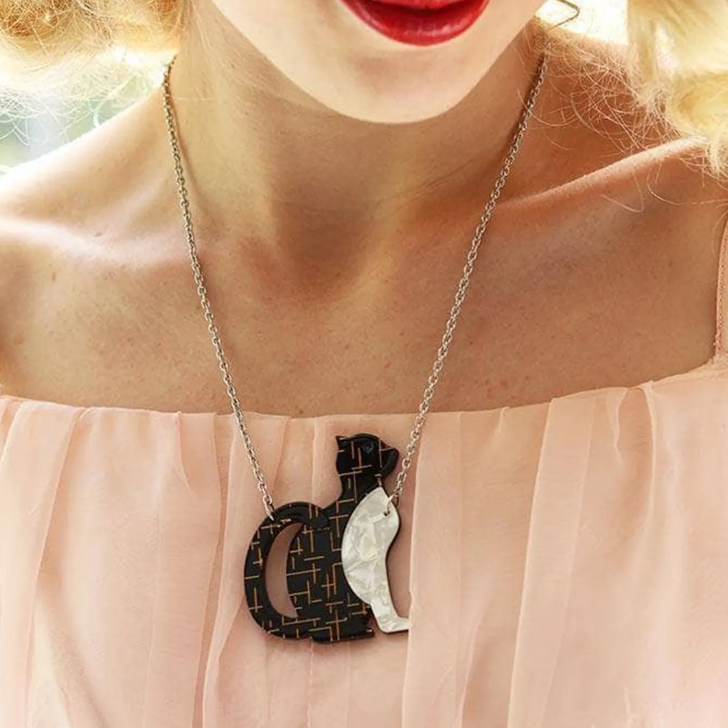 Erstwilder Purrfectly Content Cat Necklace^ Necklaces