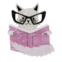Erstwilder Puss In Books Brooch^ Brooches
