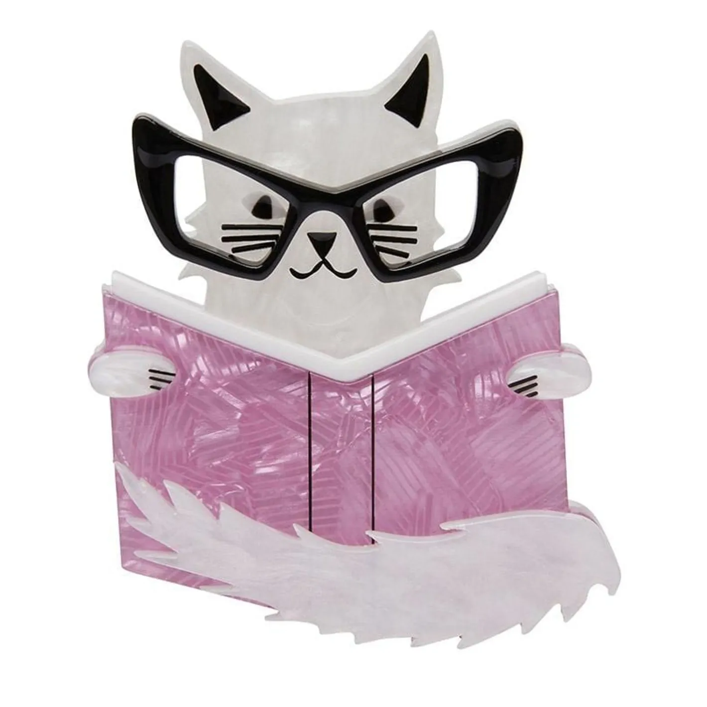Erstwilder Puss In Books Brooch^ Brooches