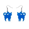 Erstwilder Pussy Cat Bubble Resin Drop Earrings - Blue^ Essential Earrings