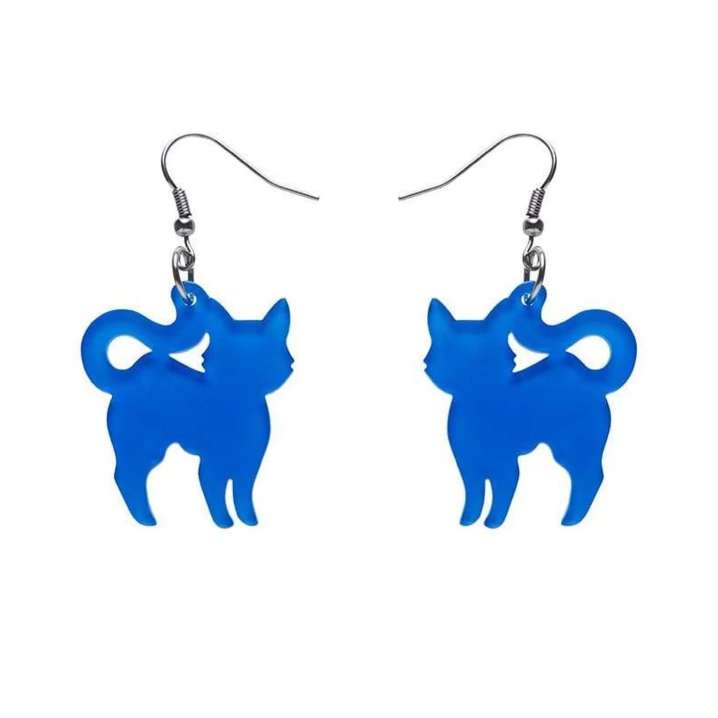 Erstwilder Pussy Cat Bubble Resin Drop Earrings - Blue^ Essential Earrings