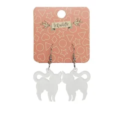 Erstwilder Pussy Cat Bubble Resin Drop Earrings - White^ Essential Earrings