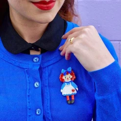 Erstwilder Raggedy Annie Doll Brooch^ Brooches