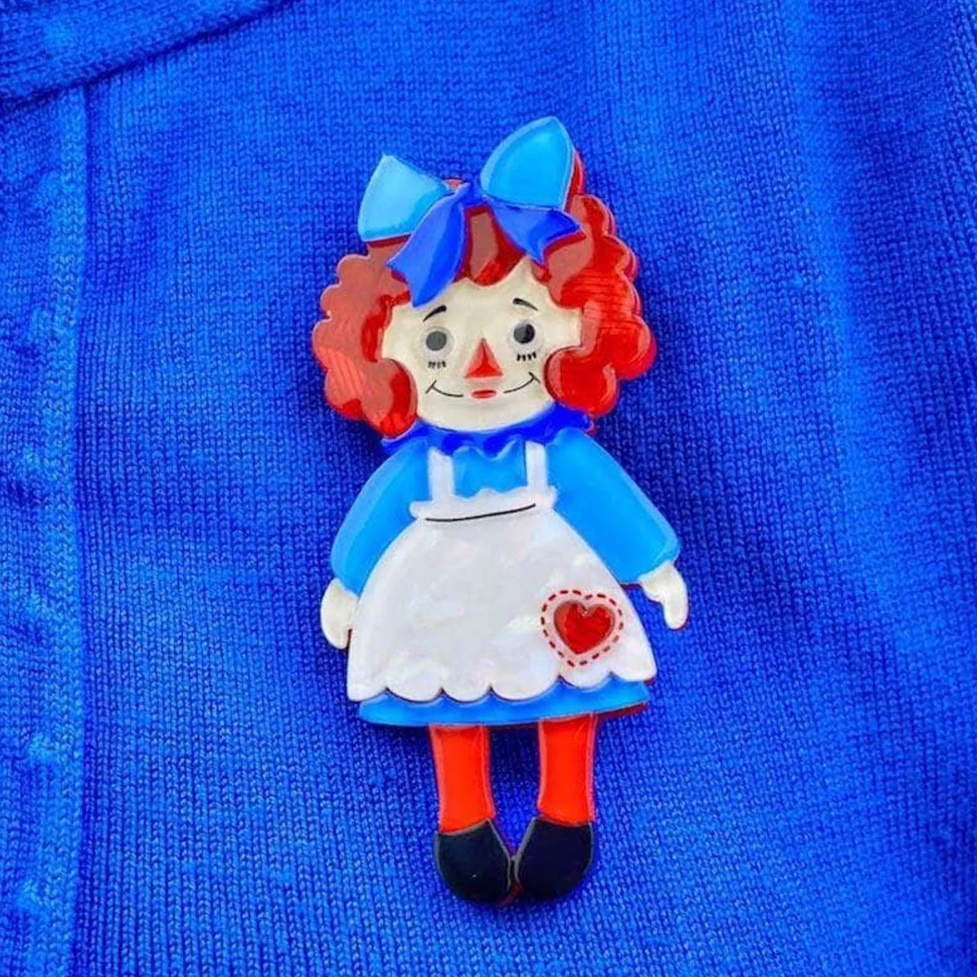 Erstwilder Raggedy Annie Doll Brooch^ Brooches
