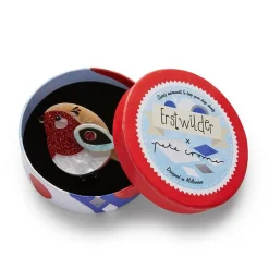 Erstwilder Red Robbin Brooch^ Brooches
