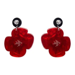 Erstwilder Remembrance Poppy Drop Earrings^ Earrings