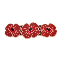 Erstwilder Remembrance Poppy Enamel Hair Barrette^ Hair Clips & Claws