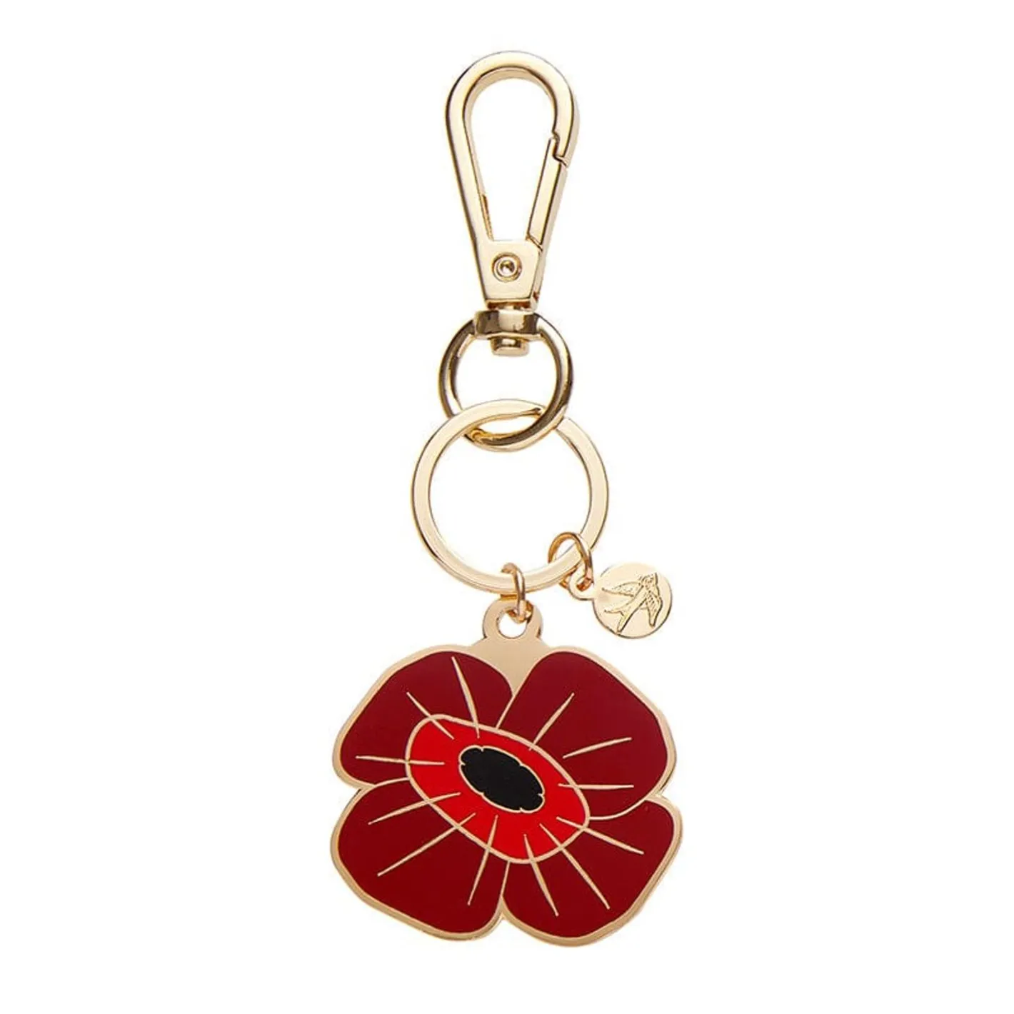Erstwilder Remembrance Poppy Enamel Key Ring^ Enamel Key Rings