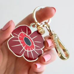 Erstwilder Remembrance Poppy Enamel Key Ring^ Enamel Key Rings